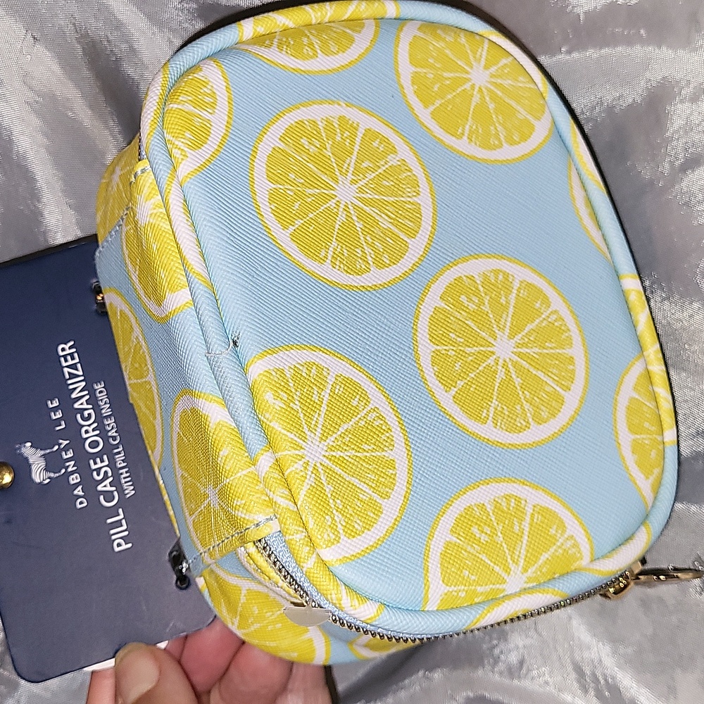 DABNEY LEE LEMON Slice Pill Case Organizer Rt Lp